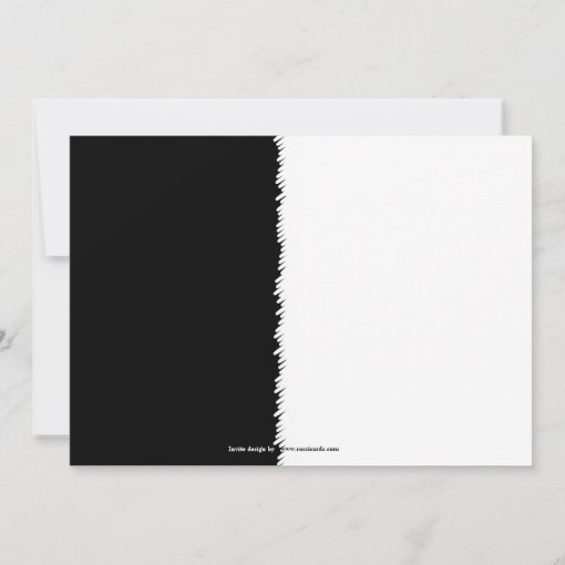 Black and White Theme Party Invitation Zazzle