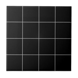 Black and White Thin Grid Tile