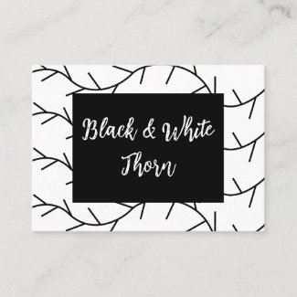 Black and White Thorn Pattern 
