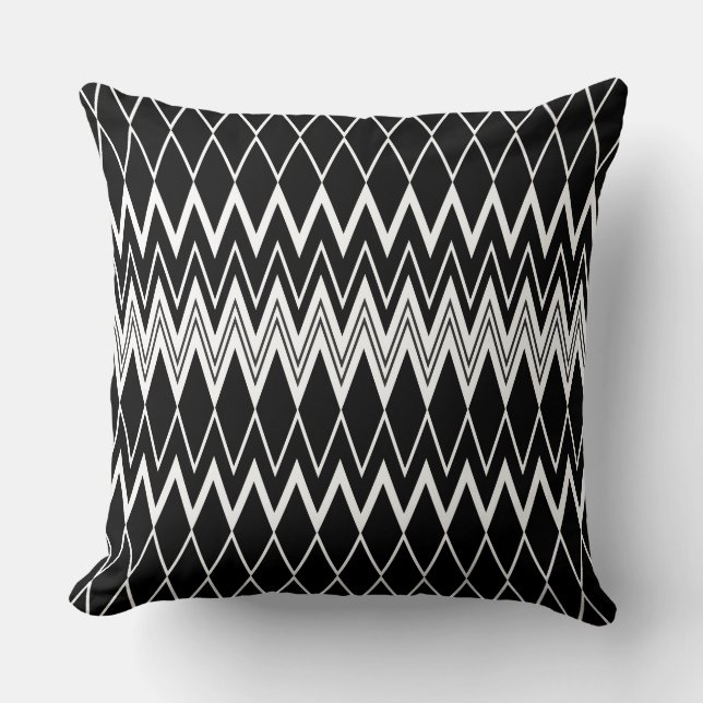Black and White Throw Pillow (Front)