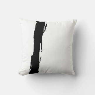 Black and white throw pillow
