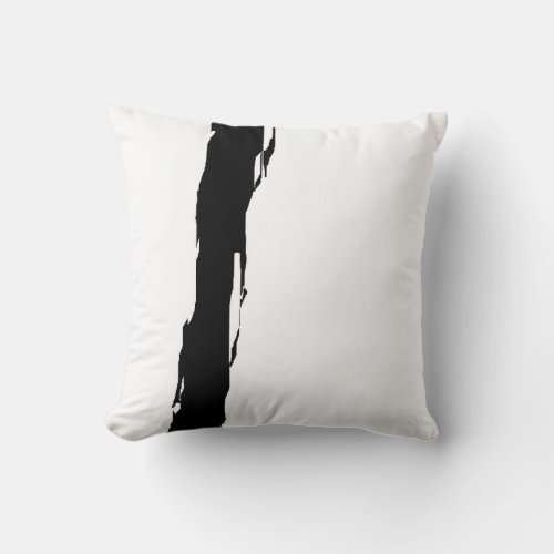 Black and white throw pillow