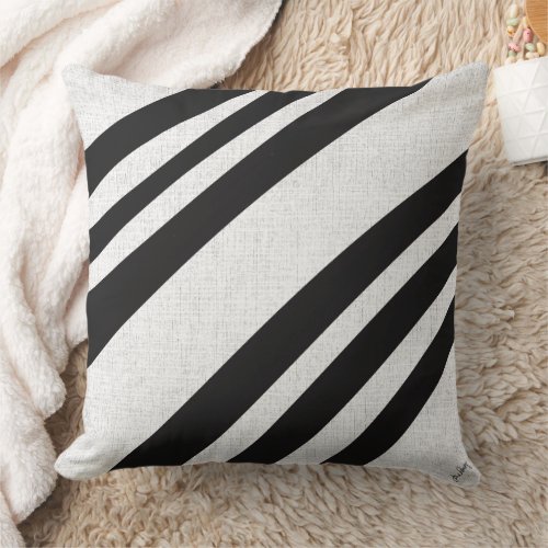 Black and White Throw Pillow