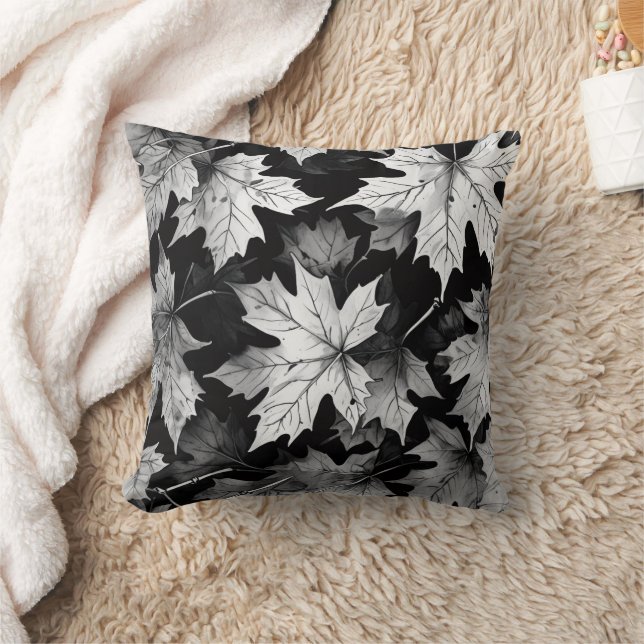 Black and White Throw Pillow (Blanket)