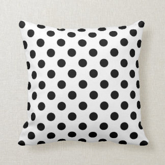 Black and White Throw Pillow, Polka Dots Pillow
