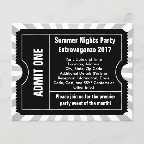 Black and White Ticket Flyers Custom Printing Flyer