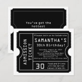 Black and White Ticket Invitation, Digital Style Invitation | Zazzle