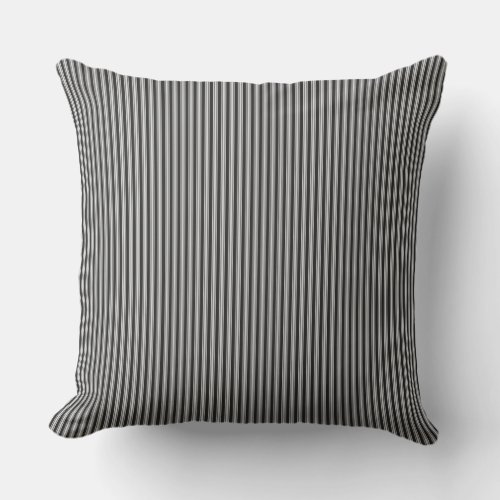 Black and White Ticking Stripe Cushion