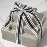 Black and White Ticking Tape Ribbon