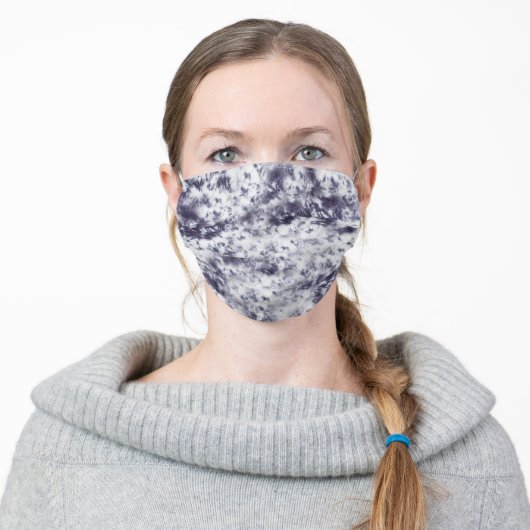 Black and white tie dye face mask (Worn)