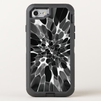 black and white tie dye OtterBox defender iPhone SE/8/7 case