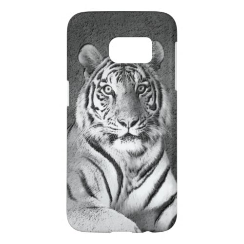 Black and White Tiger Art _ Samsung Galaxy S7 Case