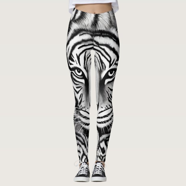 White 2025 tiger leggings