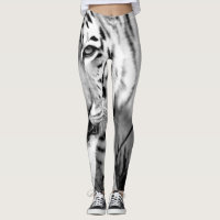 Black and White Tiger Leggings