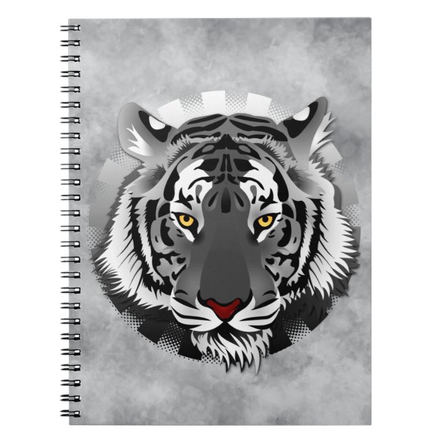 Black And White Tiger Notebook (Front)