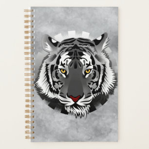 Black And White Tiger Planner