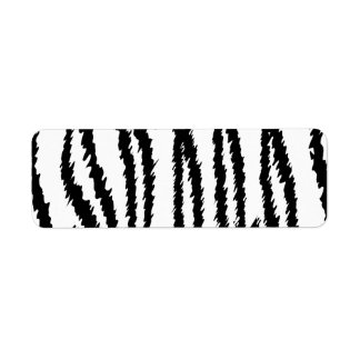 Black and White Tiger Print. Tiger Pattern. Label