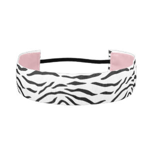 Black and White Tiger Stripes Athletic Headband