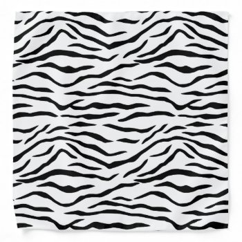 Black And White Tiger Stripes Bandana by mallchicks at Zazzle