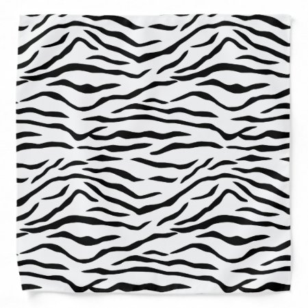Black And White Tiger Stripes Bandana