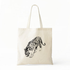 Black and White Tiger Tote Bag