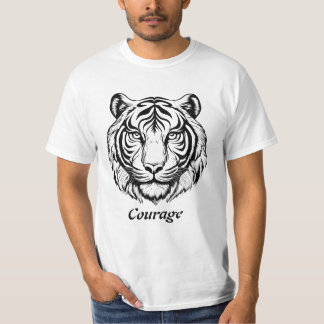 black and white tiger unisex t-shirt