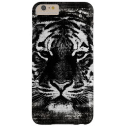Black and White Tiger Vintage Barely There iPhone 6 Plus Case