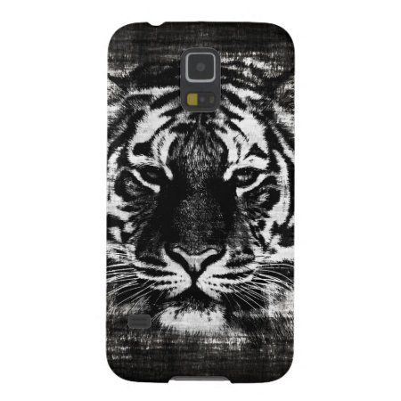 Black And White Tiger Vintage Galaxy S5 Cover