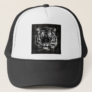 Black and White Tiger Vintage Hat