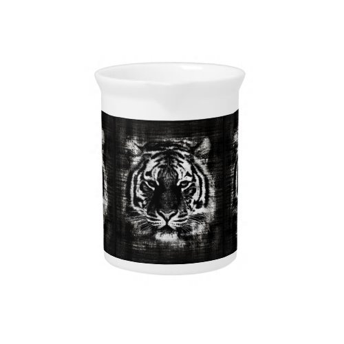 Black and White Tiger Vintage Pitcher