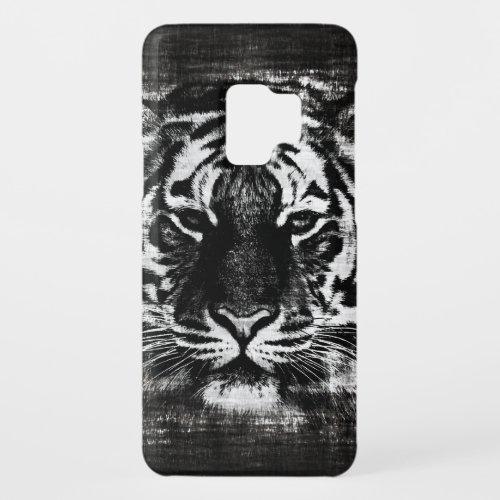 Black and White Tiger Vintage SS Galaxy case