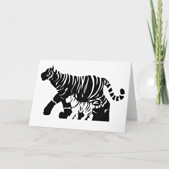 Black and White Tigers Card (Front)