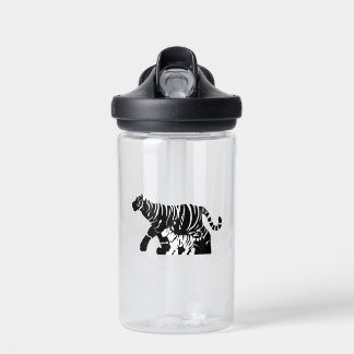 Black and White Tigers Water Bottle