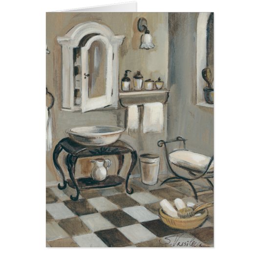 Black and White Tiled French Bathroom (Front)