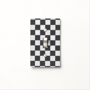Black and white tiled Vintage Floor surface Light Switch Cover