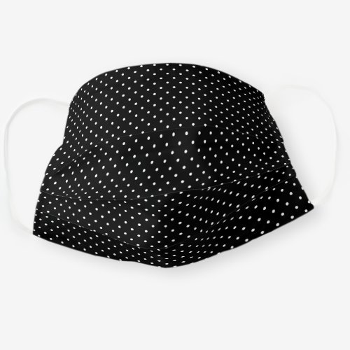 Black and White Tiny Dots Pattern Cloth Face Mask
