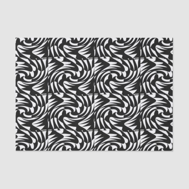 BLACK AND WHITE Tissue Paper (Front)