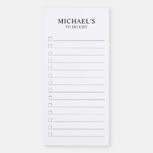 Black and White To Do List Magnetic  Magnetic Note Magnetic Notepad