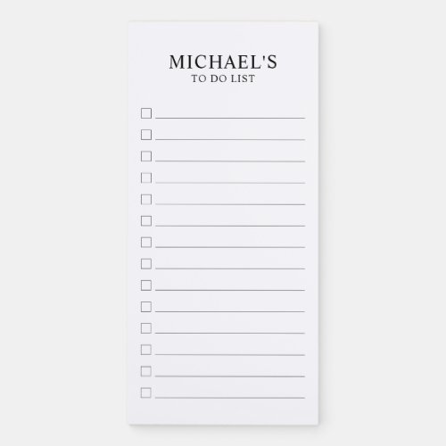 Black and White To Do List Magnetic  Magnetic Note Magnetic Notepad