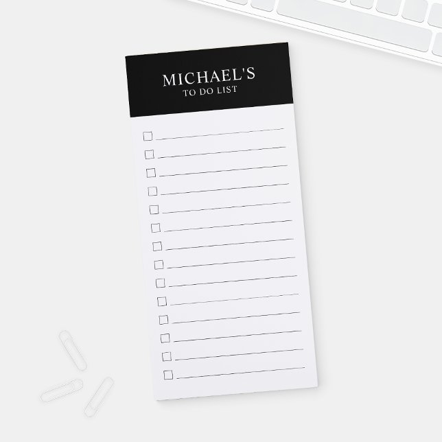 Black and White To Do List Magnetic Notepad (Creator Uploaded)