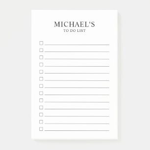 Black and White To Do List Post-it Notes