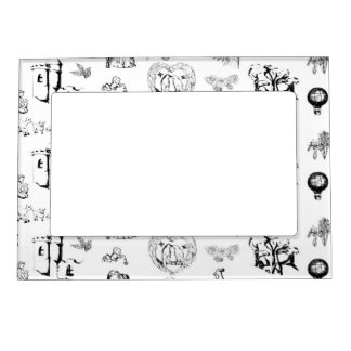 Black And White Toile Magnetic Photo Frame