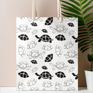Black and White Tortoise Large Gift Bag