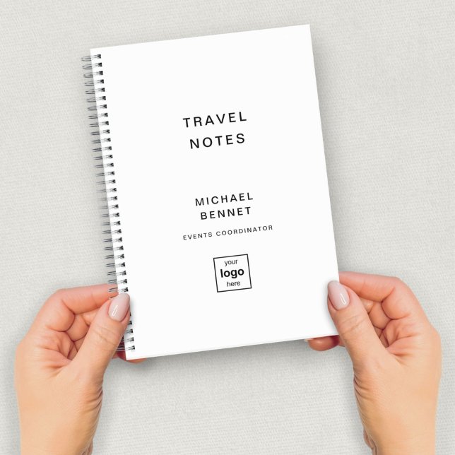 Black And White Travel Your Logo Here Notebook (Your Logo Here Black And White Travel Notebook)