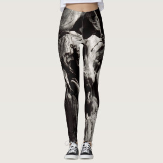 Black and White Tree Bark Leggings