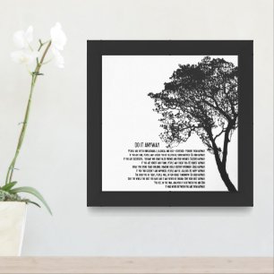 Black and White Tree Do It Anyway Framed Art