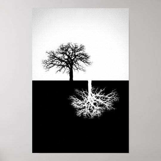 Black and white tree wall decor | Zazzle.com