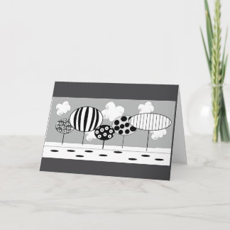 Black and White Trees Invitation
