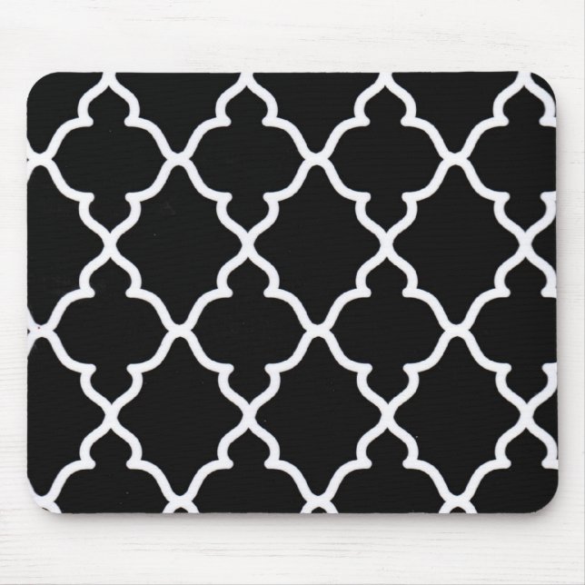Black and White Trellis...mousepad Mouse Pad (Front)