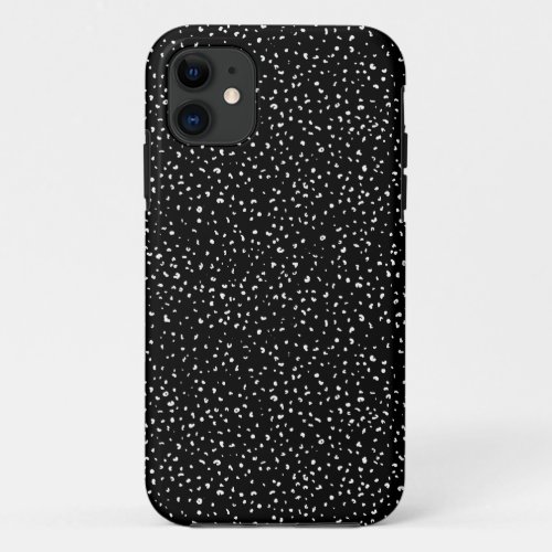 Black and white trendy animal print iPhone 11 case